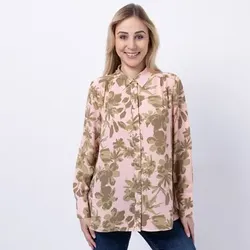 EVA LUTZ Bluse Luki Langarm mit Riegel leger weit