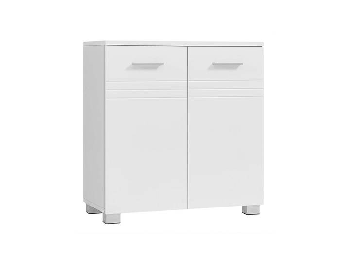 Hansiro Waschbeckenunterschrank, Grau, 30x63x60 cm, Badezimmer, Badmöbel, Waschbeckenunterschränke