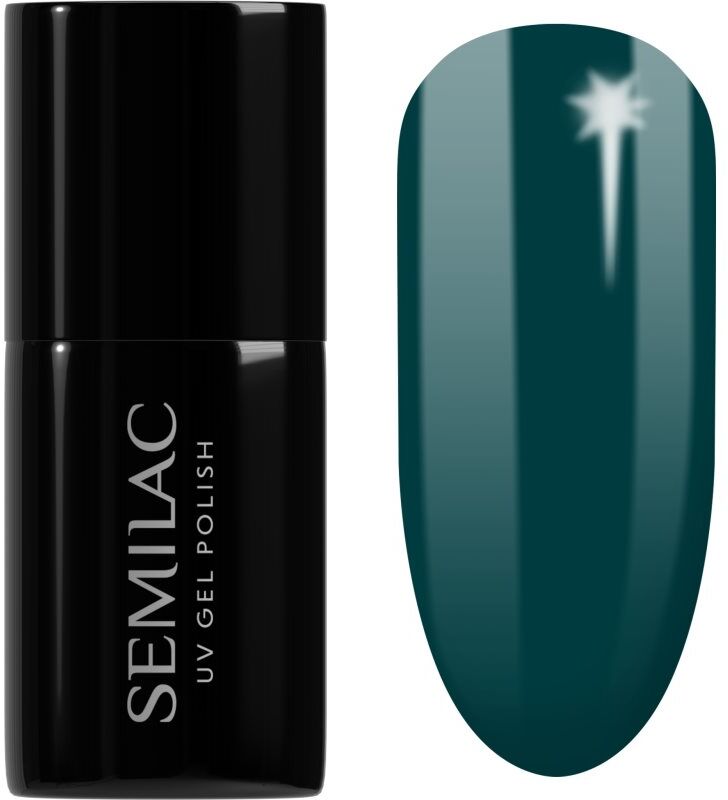 Semilac UV Hybrid Winter Collection gel nail polish for UV/LED hardening shade 606 Cool Green 7 ml