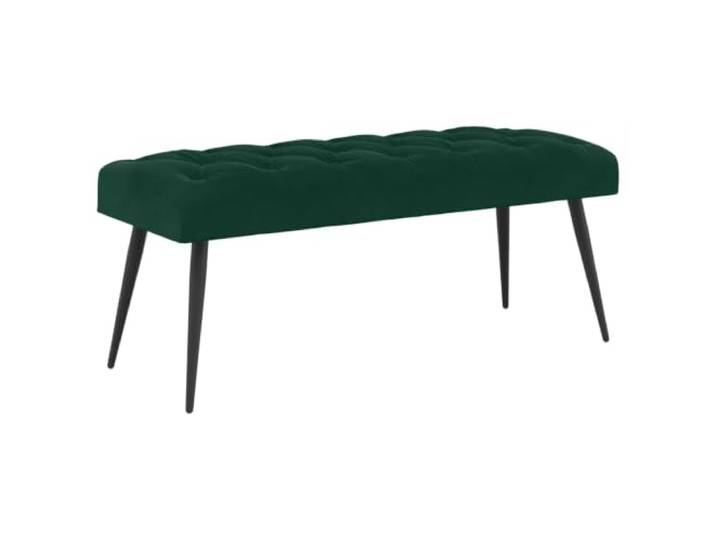 KTHLBRH Sitzbank mit gepolsterten Knöpfen, Dunkelgrün, 110 x 40 x 46 cm Weicher Samt, dicker Schaum, Holz, Metallbeine, vielseitige Verwendung, Montage erforderlich