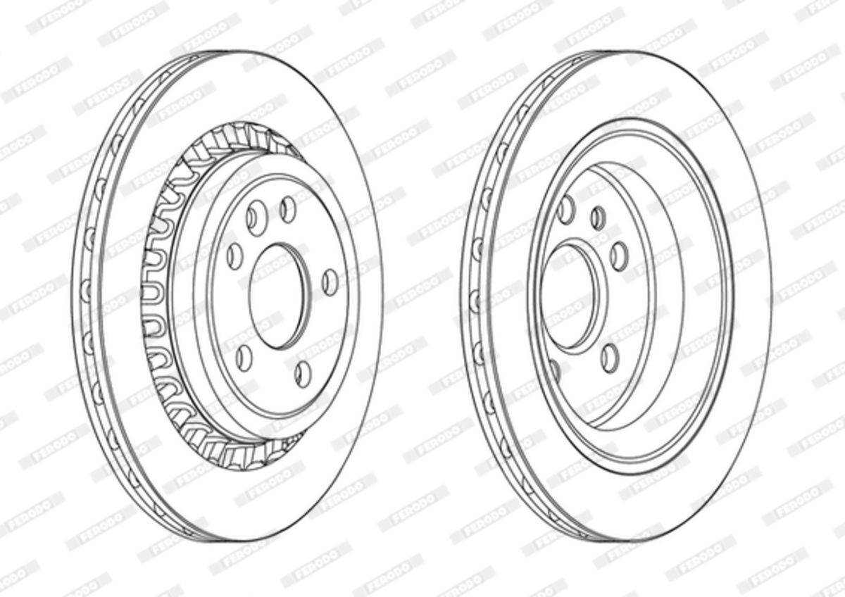 Bremsscheiben FERODO DDF1802C hinten, belüftet, 2 Stück
