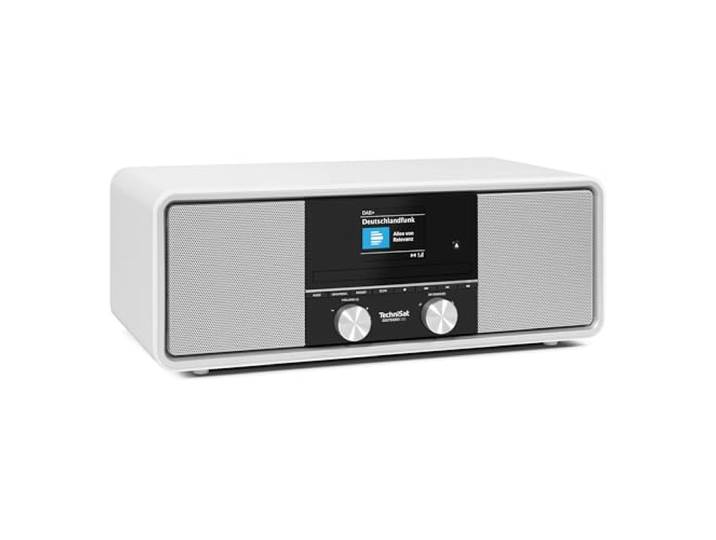 TechniSat DIGITRADIO 330 - DAB+ FM stereoradio met cd-speler (Bluetooth 5.3, USB MP3-weergave en oplaadfunctie, 2,4 inch kleurendisplay, wekkerradio, afstandsbediening) wit