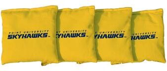 Skip's Garage Point Skyhawks Yellow Cornhole Bags
