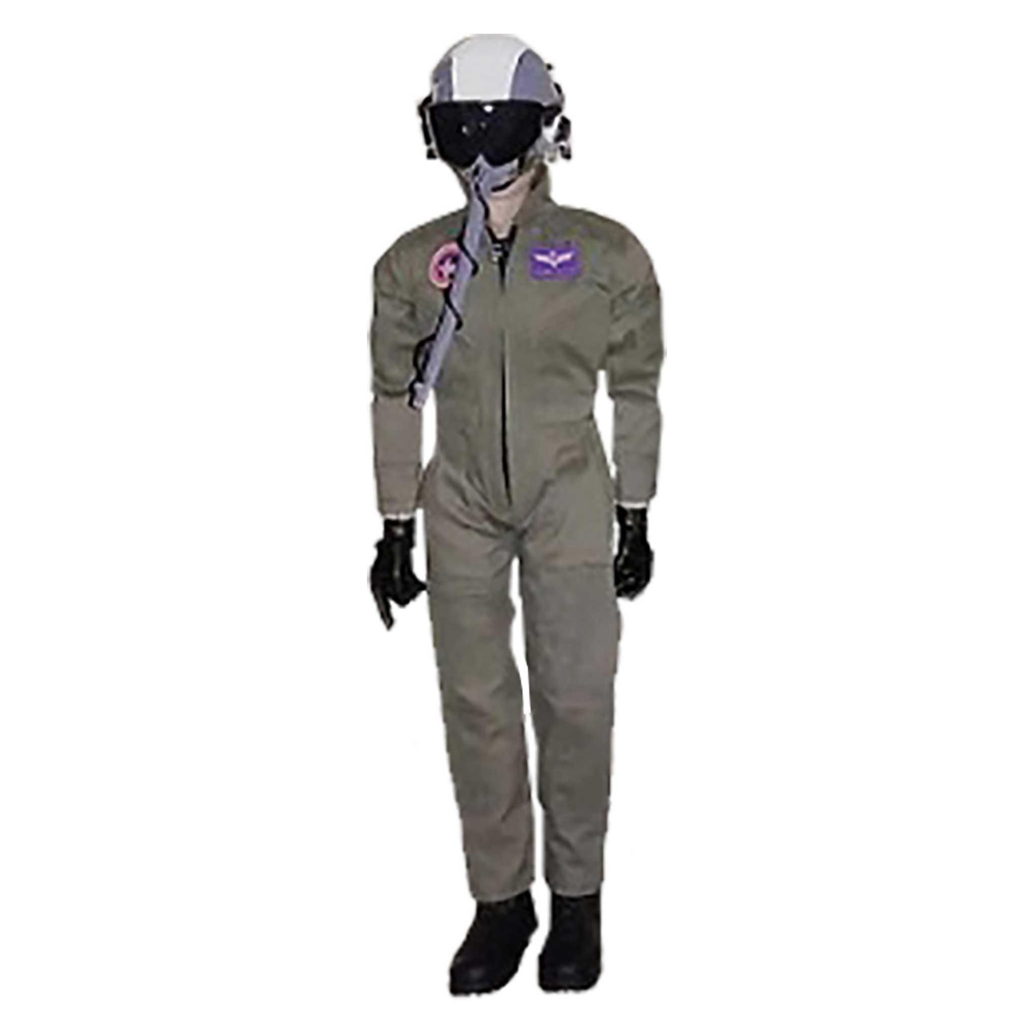 Planet-Hobby 1/6 Pilotenfigur Jet mit Helm Grün Höhe 315mm, Breite 110mm, Tiefe 60mm Gewicht 160g (JBM-PJ002G)