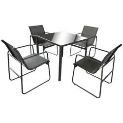 Hardin 1fachgut 5tlg. Garten-Set HANNA - Schwarz
