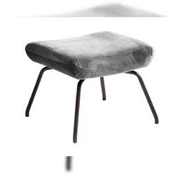 KAWOLA Hocker LOTTE Polsterhocker velvet silber
