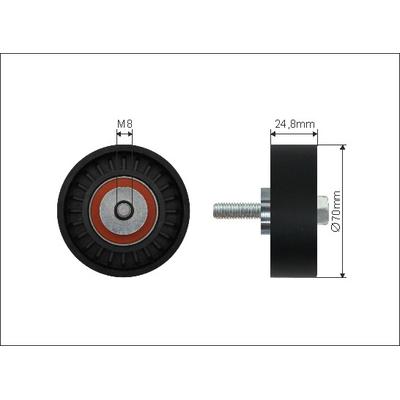 CAFFARO Umlenk-/Führungsrolle, Keilrippenriemen 0103 für Mercedes