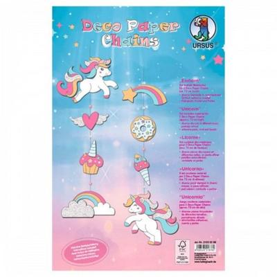 URSUS Kinder-Bastelsets Deco Paper Chains, Einhorn