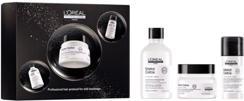L’Oréal Professionnel Serie Expert Metal Detox coffret cadeau pour cheveux abîmés et colorés