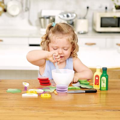 Hape Kitchen Healthy Salad Food Playset, 39 Pieces