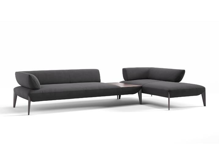 Design Stoff Polsterecke ALMERIA Eckgarnitur Ecksofa