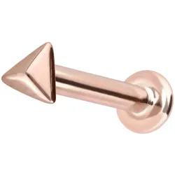 14 Karat Gold Labret mit Innengewinde PYRAMIDE