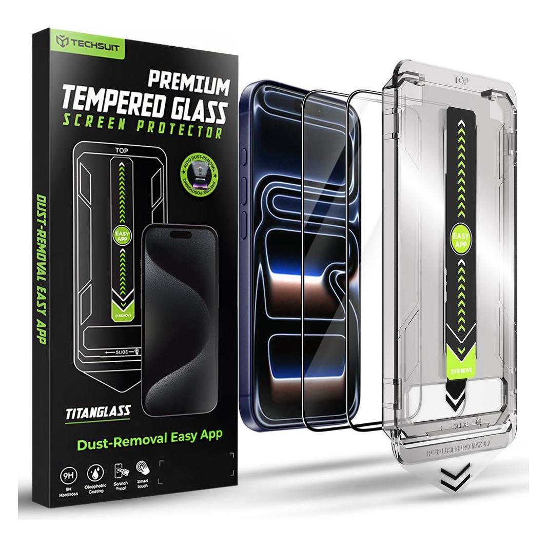 Techsuit TitanGlass FullCover (2 pack) (2 Stk., Apple iPhone 17 Pro) (60302328)