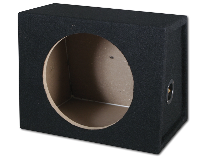 CHP Leergehäuse 22 l geschlossen aus MDF mit Filz+Terminal für 25er Subwoofer