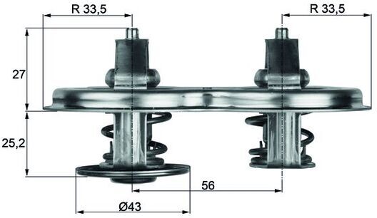 Mahle Thermostat, Kühlmittel Tx 33 83d