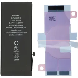 Akku für Apple iPhone XR, inkl. Akkuklebestreifen, 2942 mAh, ersetzt alle APN-Nummern