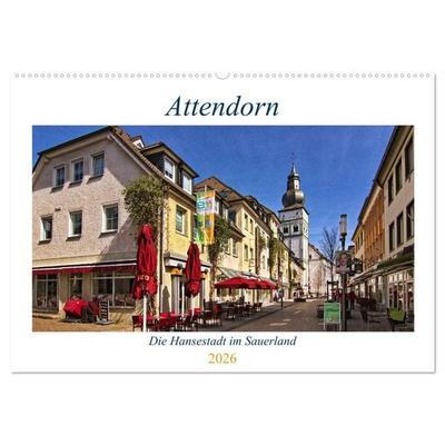 Attendorn, die Hansestadt im Sauerland (Wandkalender 2026 DIN A2 quer), CALVENDO Monatskalender