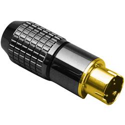 TRU COMPONENTS TC-2527009 Miniatur-DIN-Rundsteckverbinder Stecker, gerade Polzahl: 8 Schwarz 100 St.