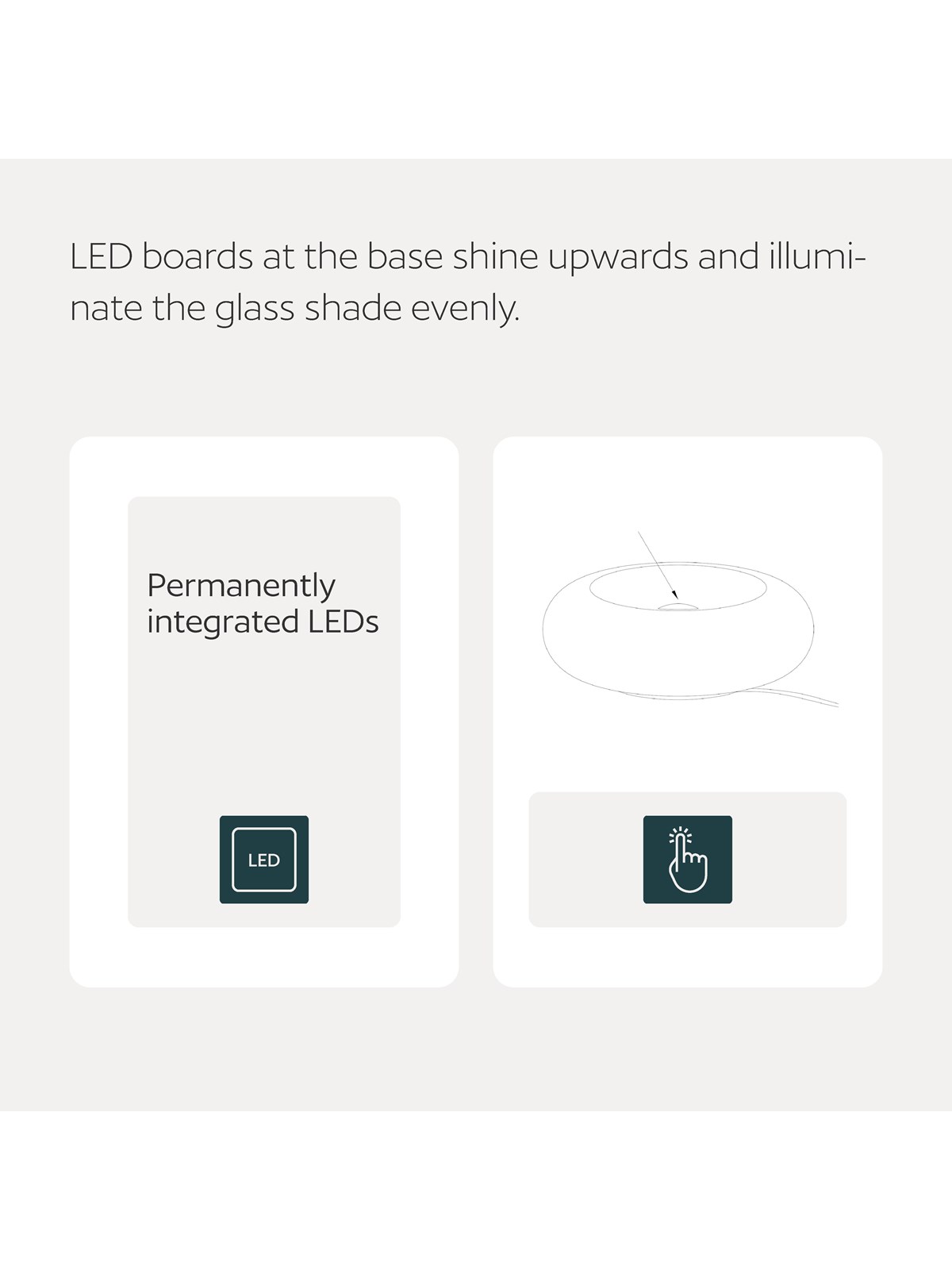 EGLO BASILE TISCHLAMPE H108 TOUCH CHROM/VIOLETT