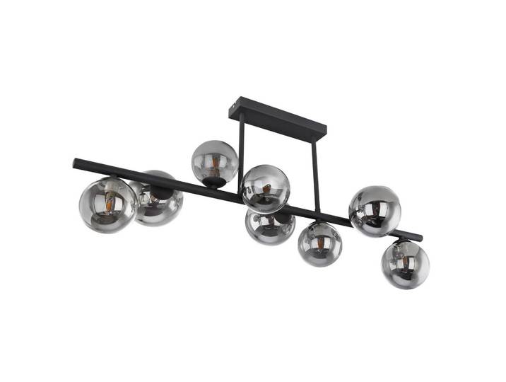 Globo Led-Deckenleuchte Riha, Schwarz, Metall, Glas, 28x37x87 cm, CE, Lampen & Leuchten, LED Beleuchtung, LED-Deckenleuchten