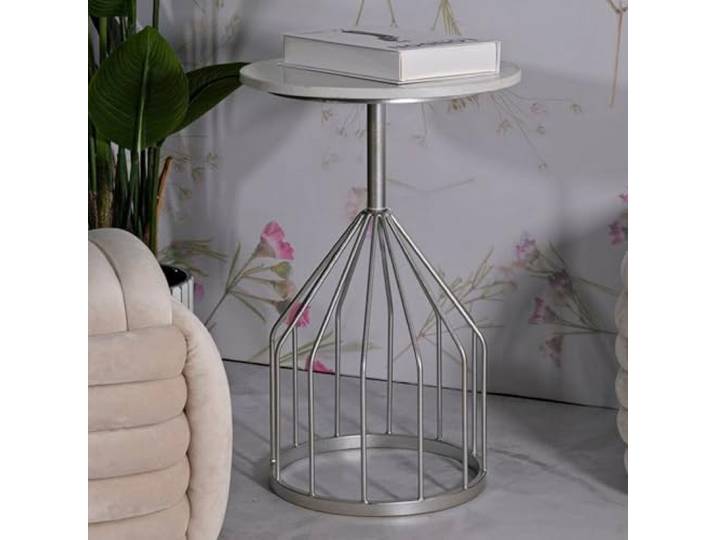 Dmora Couchtisch Lepenci 37,5x37,5x58h cm Silber