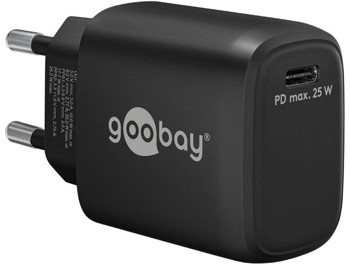 Goobay 65367 - Thuislader - USB-C PD 25W - Zwart