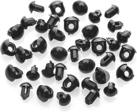 Kunststoff-Augen, Größe: 3 + 4 mm, 40er-Pack