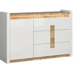 SIDEBOARD Helios Weiß und Holz