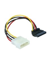 Delock Stromkabel interne Stromversorgung 4-polig M 15 PIN SATA Power 10 cm 90-Grad-Anschluss (60101)