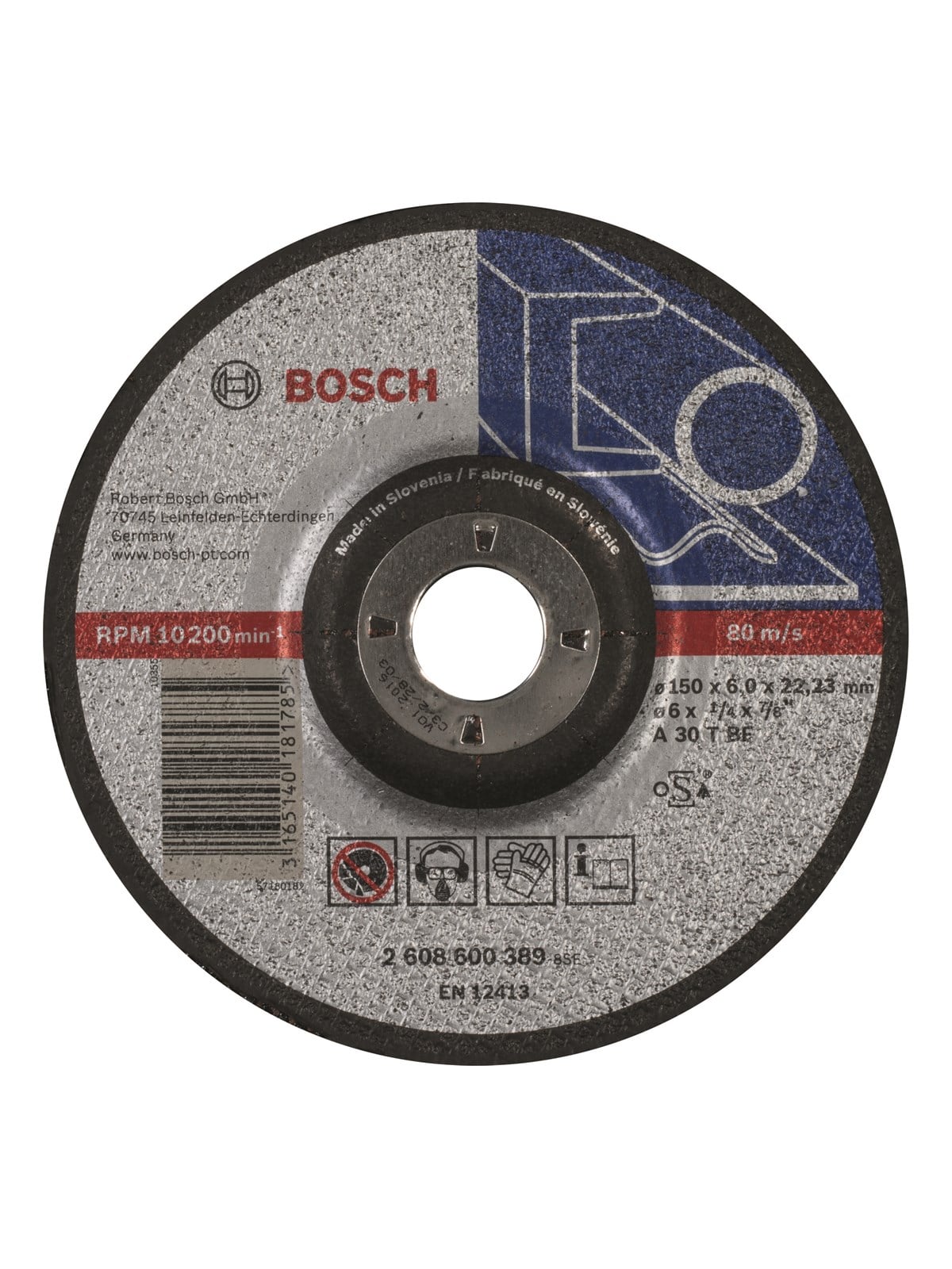 Bosch SLIBESKIVE METAL 150X22.2X6MM K30