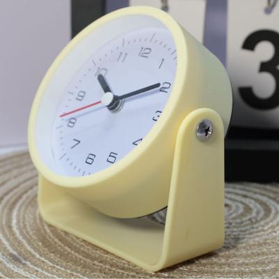 Universal Stock Silent Alarm Clock Minimalist Desk Clock With Quartz Movement For Bedroom, Office & Study yellow