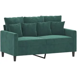 vidaXL 2-Sitzer-Sofa Dunkelgrün 120 cm Samt