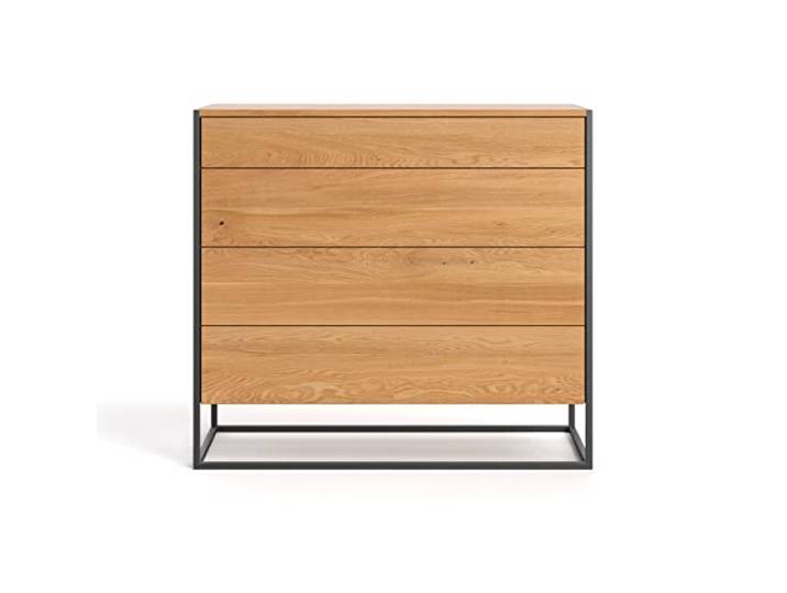 Danzz Skandinavische Kommode Moon aus Massivholz, Premium-Qualität, handgefertigte Kommode aus Eichenholz, 80x50x110 cm