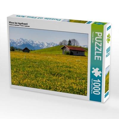 CALVENDO Puzzle Wiese bei Agathazell | 1000 Teile Lege-Größe 64x48cm Foto-Puzzle für glückliche Stunden