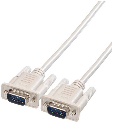 Roline VGA Anschlusskabel VGA 15pol. Stecker 3.00 m Grau 11.01.6630 Geschirmt, schraubbar VGA-Kabel