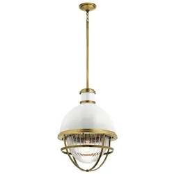 Pendelleuchte Hängelampe Deckenlampe Badezimmerleuchte Messing Stahl D 40,8 cm