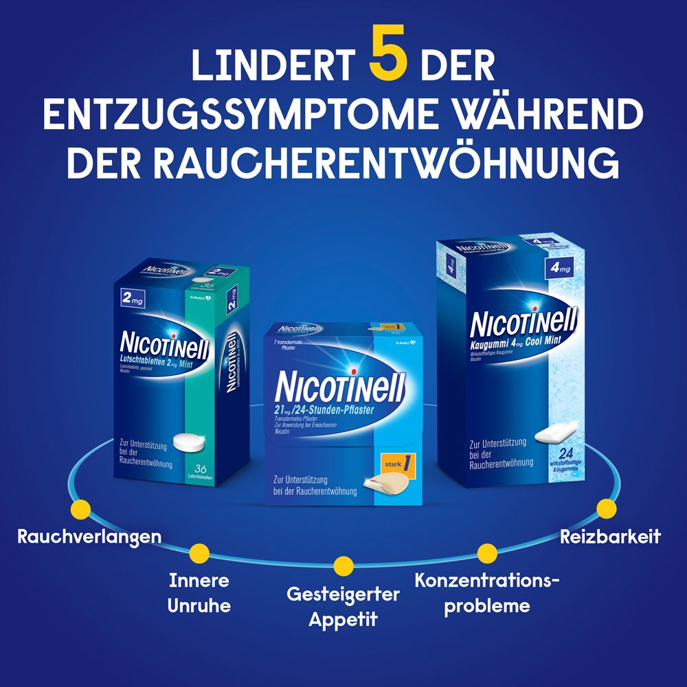 Nicotinell 21 mg/24-Stunden-Pflaster 52,5mg St Pflaster transdermal