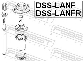 Febest Federbeinstützlager Dss-Lanf Vorderachse Links Für Gm