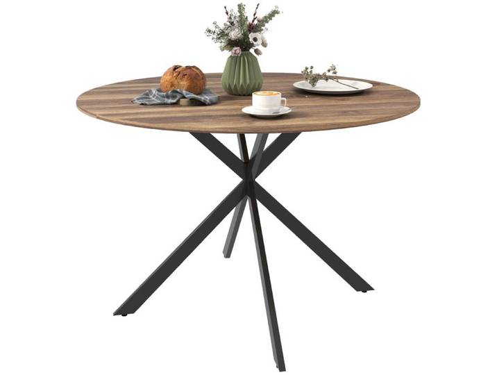 Table à manger - Table à manger ronde - Table ronde salle à manger - Forme ronde - Pour les repas en salle à manger au quotidien