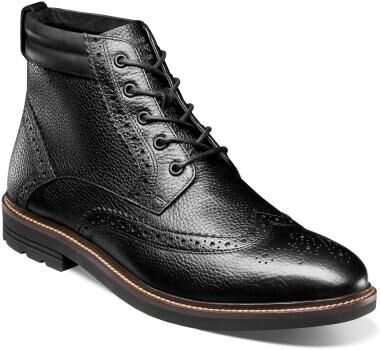 Nunn Bush Odell II Wingtip Lace Up Boot - Mens 13 Black Boot Medium