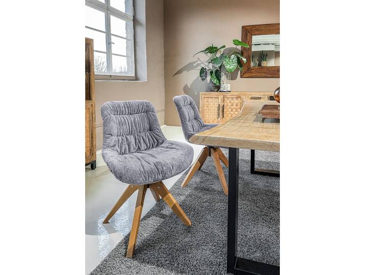 Esszimmersessel, 55x84x60 cm, Polyester, Eisblau, Drehfunktion, Modern, Gutmann-Factory