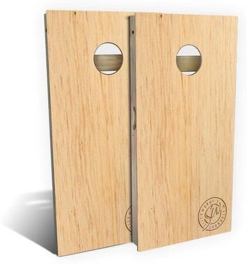 Skip's Garage Butternut Wood Outdoor Cornhole Board Set