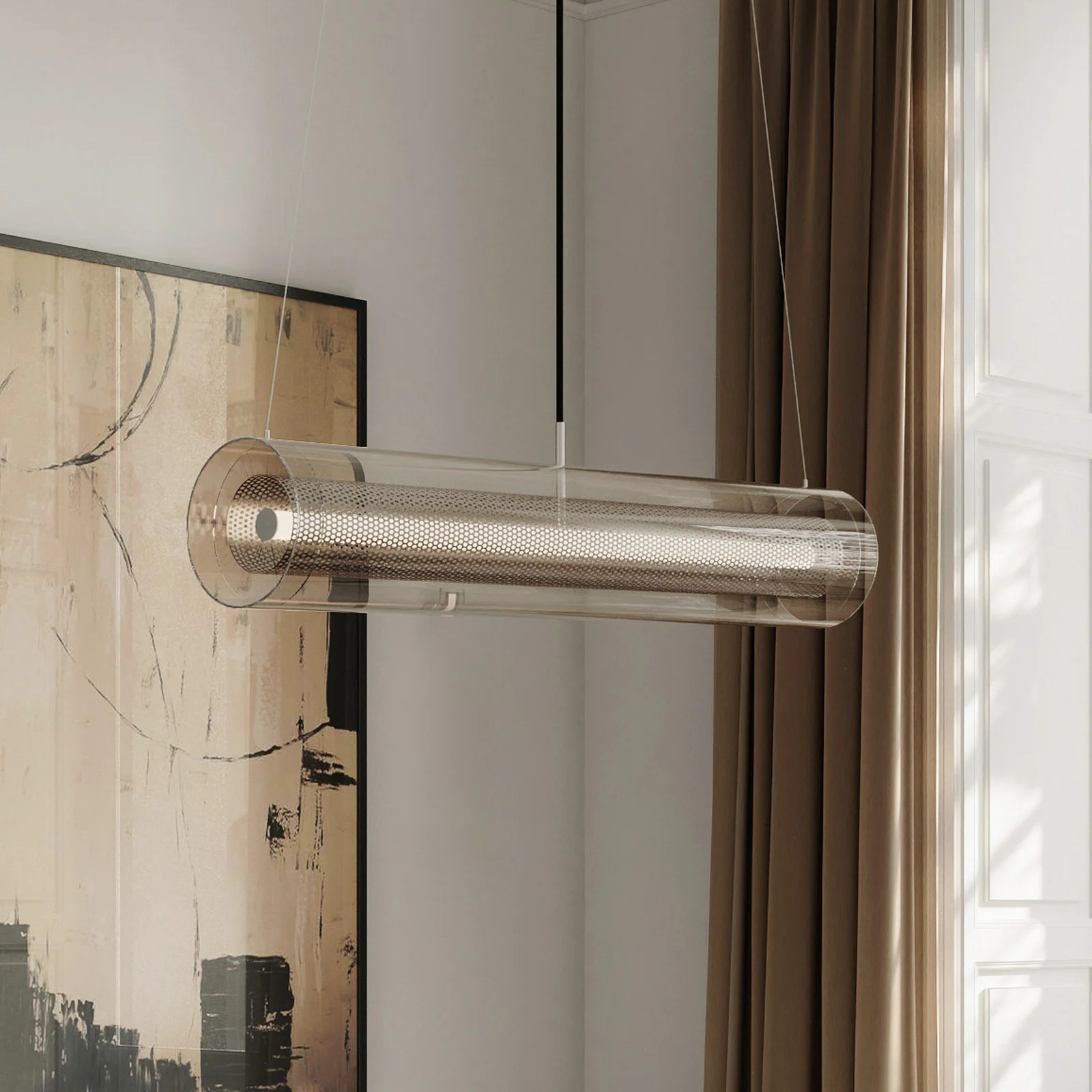 101 Copenhagen Frame LED hanglamp, chroom, Ø 18 cm
