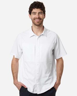 CORE365 CE520 Men's UltraUVP Shoreline Short Sleeve Staff Shirt in White size Small