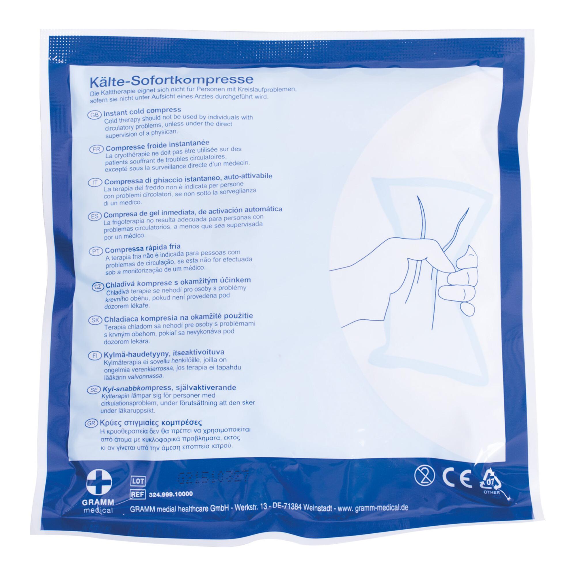 Gramm Medical Kälte-Sofortkompresse, selbstaktivierbar, 150 x 170 mm (324.999.10000)