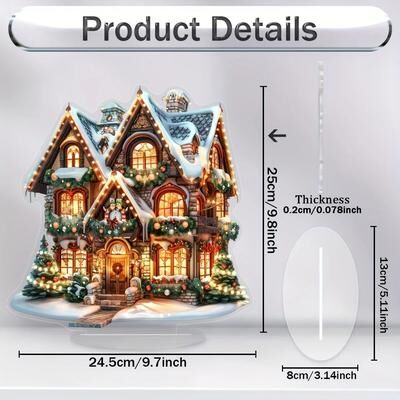Useful Little Things Bohemian 2D Christmas Gift Ornament Festive Desktop Decoration & Multifunctional Room Accent c