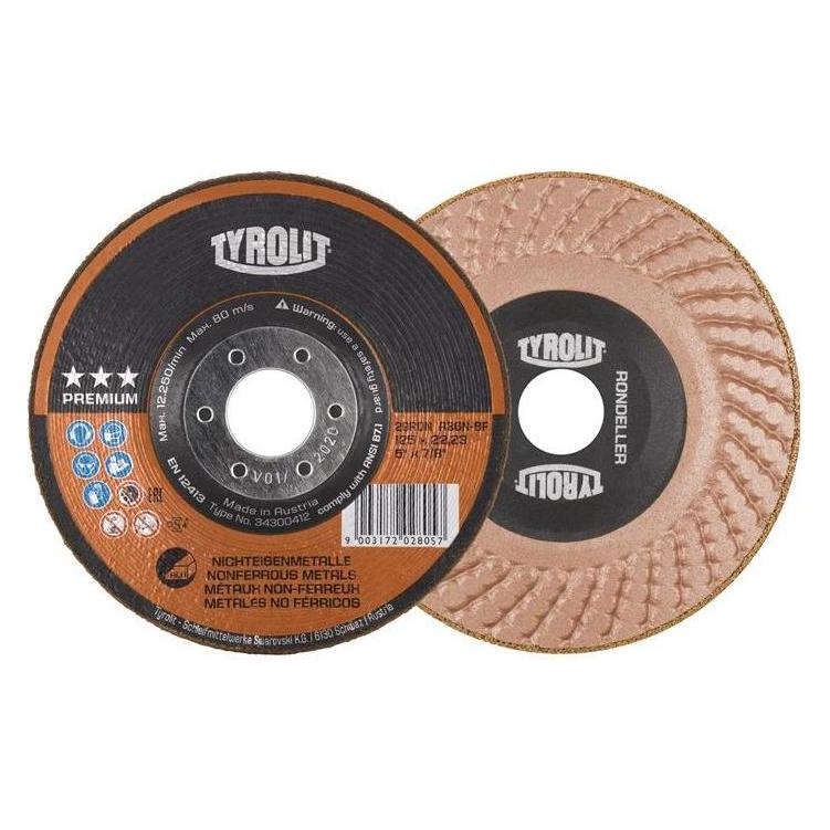 Tyrolit Schruppscheibe RONDELLER D125xSmm gekröpft NE-Metalle Bohrung 22,23 mm (36) (34300412)