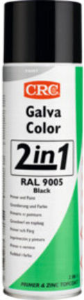 CRC Industries CRC Galvacolor 9005 Schwarz Rostschutzfarbe 2-in-1 500 ml, zum Schutz und Lackieren von Metallteilen, 20581-AA (20581-HO)