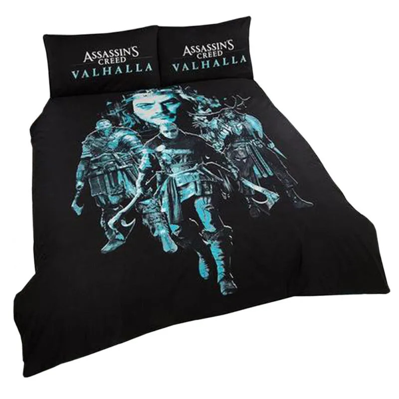Assassin's Creed Valhalla Dekbedovertrek voor volwassenen - 200 x 200 cm - 2x 50 x 75 cm - Polykatoen