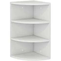 Coemo Eckregal Corner 60 Weiß Bücherregal Holz Standregal Eckregal